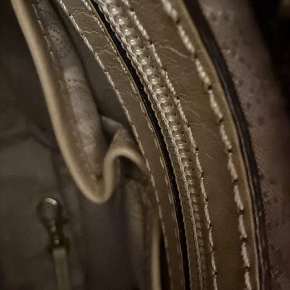 Michael Kors Brown Monogram Crossbody Bag with Gold Hardware Classic - Picture 12 of 16